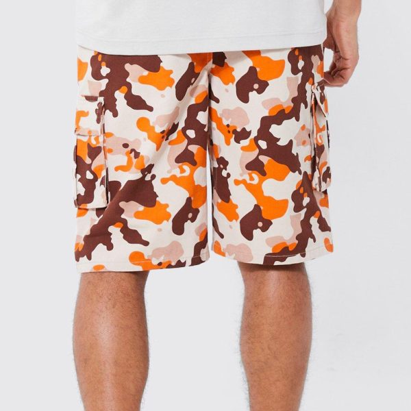 Elastic Waist Relaxed Long Length Camo Cargo - Image 2