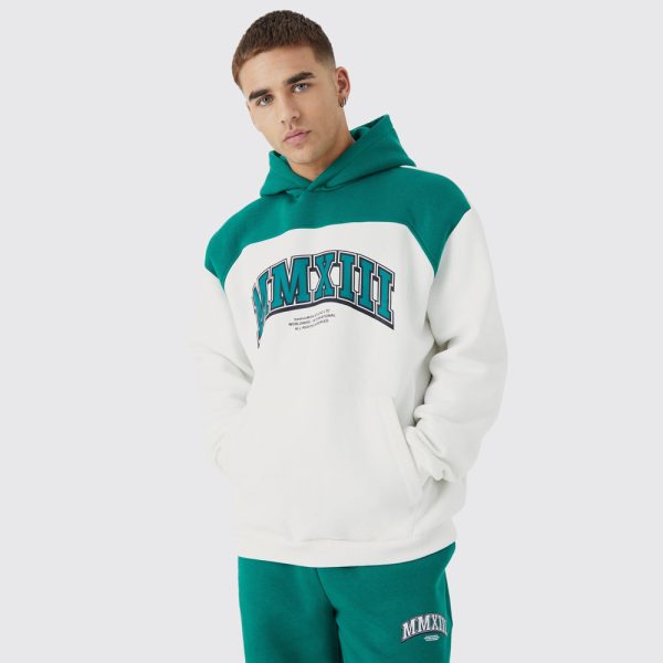 Oversized Colour Block Mmxiii Hooded Tracksuit - Image 2