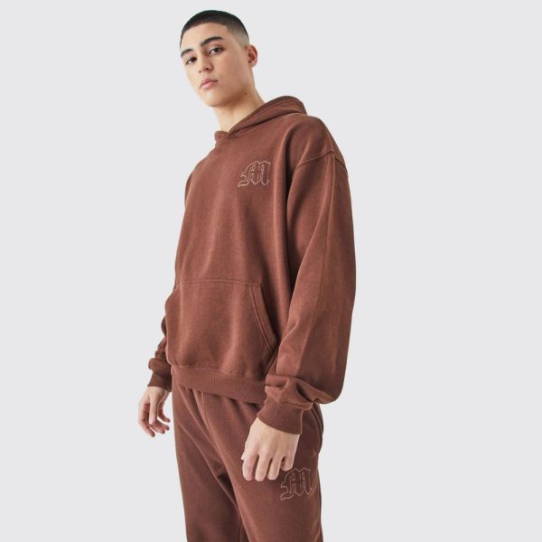 Boxy Embroidred Hooded Tracksuit - Image 2