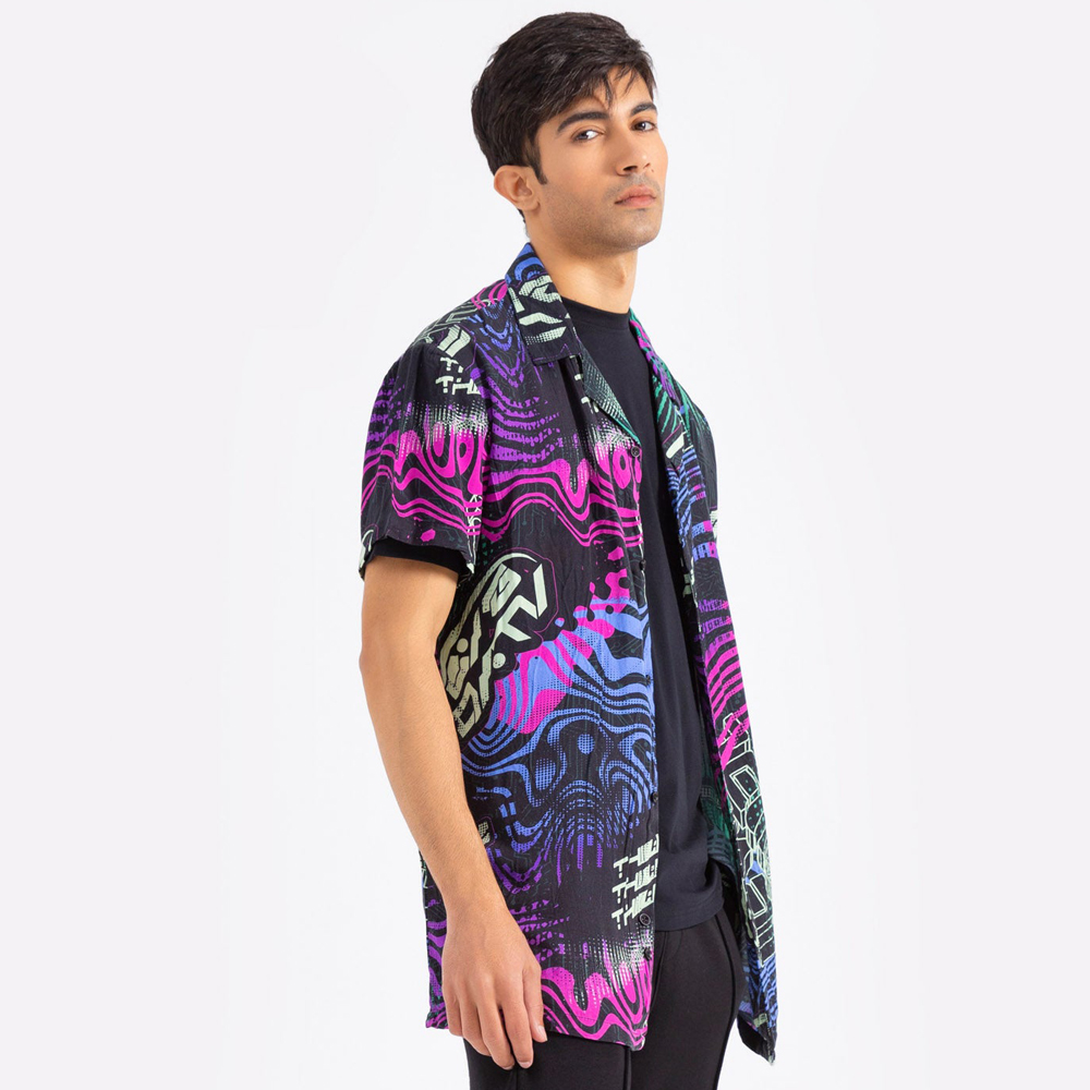 Custom Print Tropic Shirts Mens Button Up Resort Shirt - Image 2
