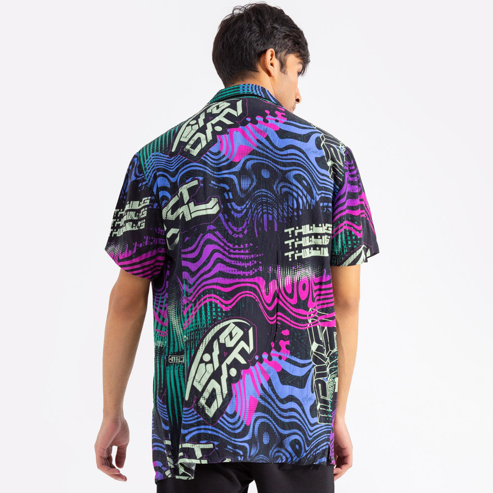 Custom Print Tropic Shirts Mens Button Up Resort Shirt - Image 3